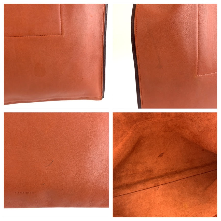25919
JIL SANDER ジルサンダー ブラウン レザー ショルダーバッグ トートバッグ レディース AB28