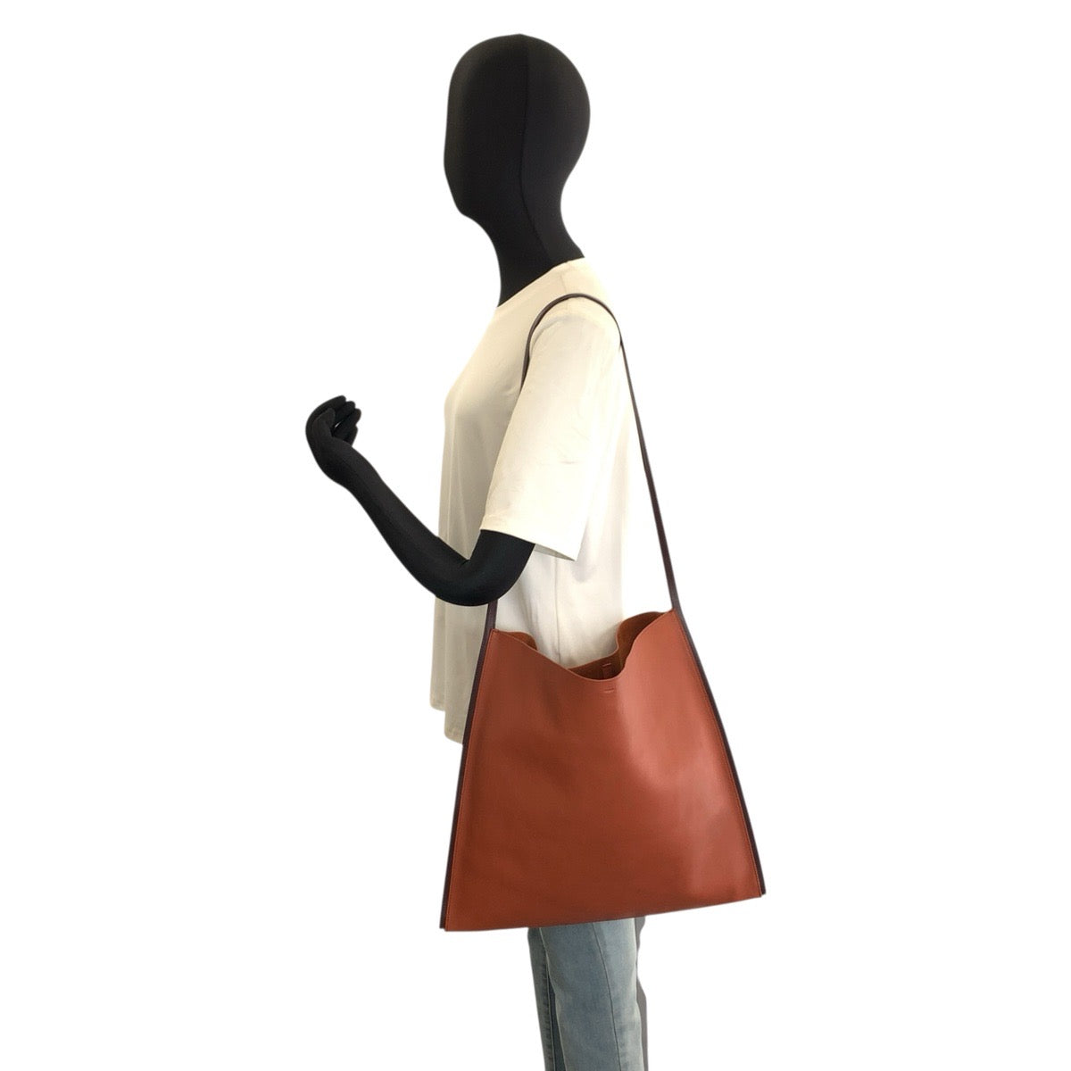 25919
JIL SANDER ジルサンダー ブラウン レザー ショルダーバッグ トートバッグ レディース AB28