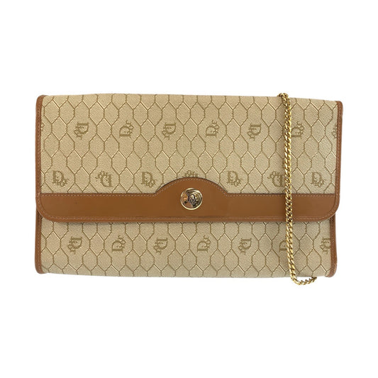 25923
Christian Dior クリスチャンディオール ハニカム ベージュ ゴールド金具 PVC チェーンショルダーバッグ ハンドバッグ レディース ABP30