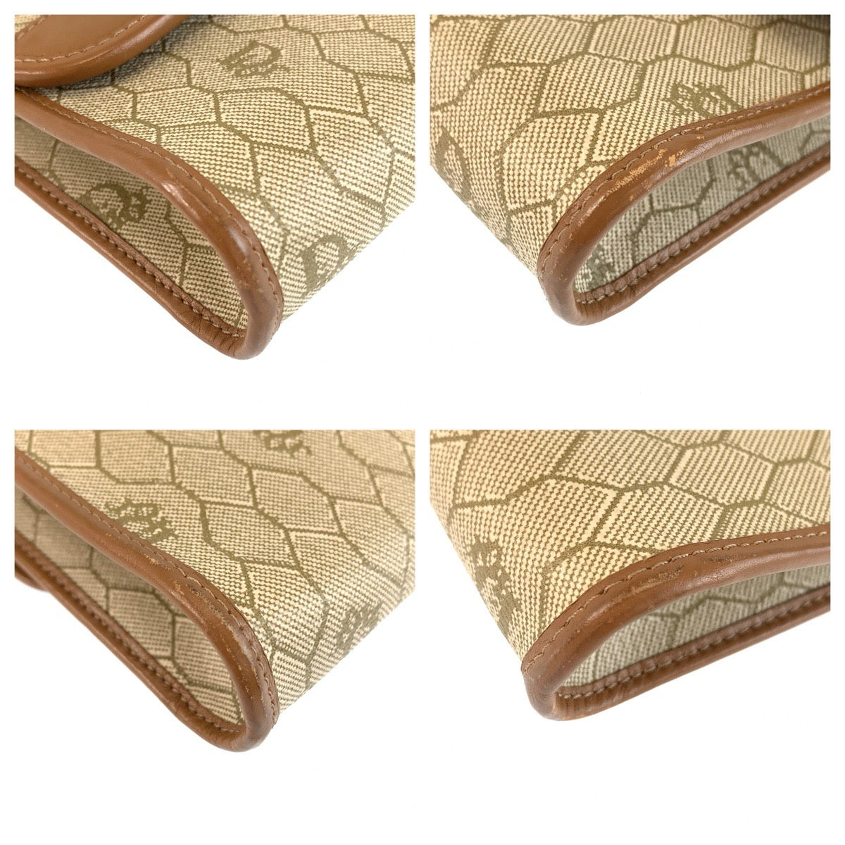 25923
Christian Dior クリスチャンディオール ハニカム ベージュ ゴールド金具 PVC チェーンショルダーバッグ ハンドバッグ レディース ABP30