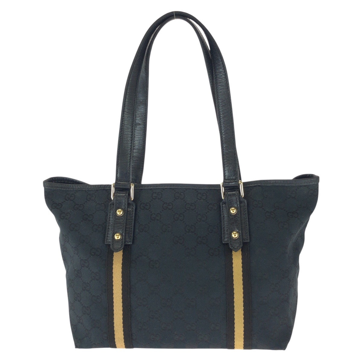 25924
GUCCI グッチ ブラック 黒 ゴールド金具 GGキャンバス / レザー 137396 トートバッグ ショルダーバッグ レディース AB28