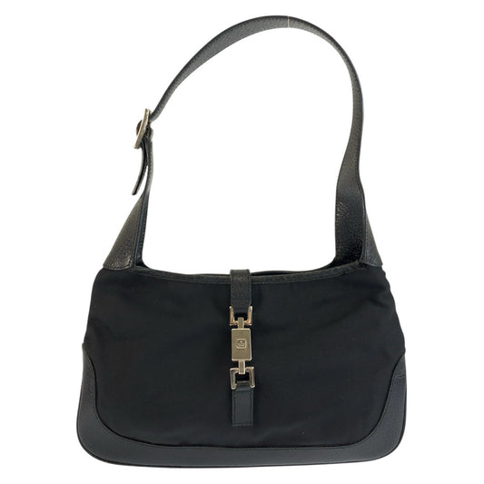 25925
GUCCI グッチ ジャッキー ブラック 黒 シルバー金具 ナイロン / レザー 0013735 ハンドバッグ ショルダーバッグ レディース AB38