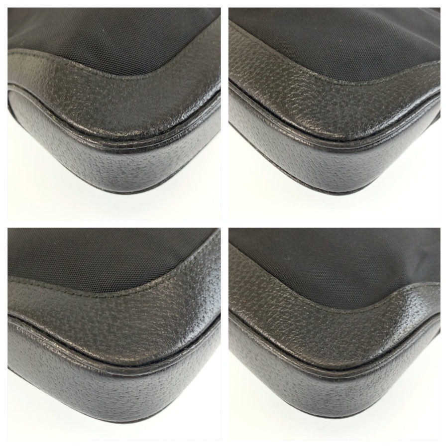 25925
GUCCI グッチ ジャッキー ブラック 黒 シルバー金具 ナイロン / レザー 0013735 ハンドバッグ ショルダーバッグ レディース AB38