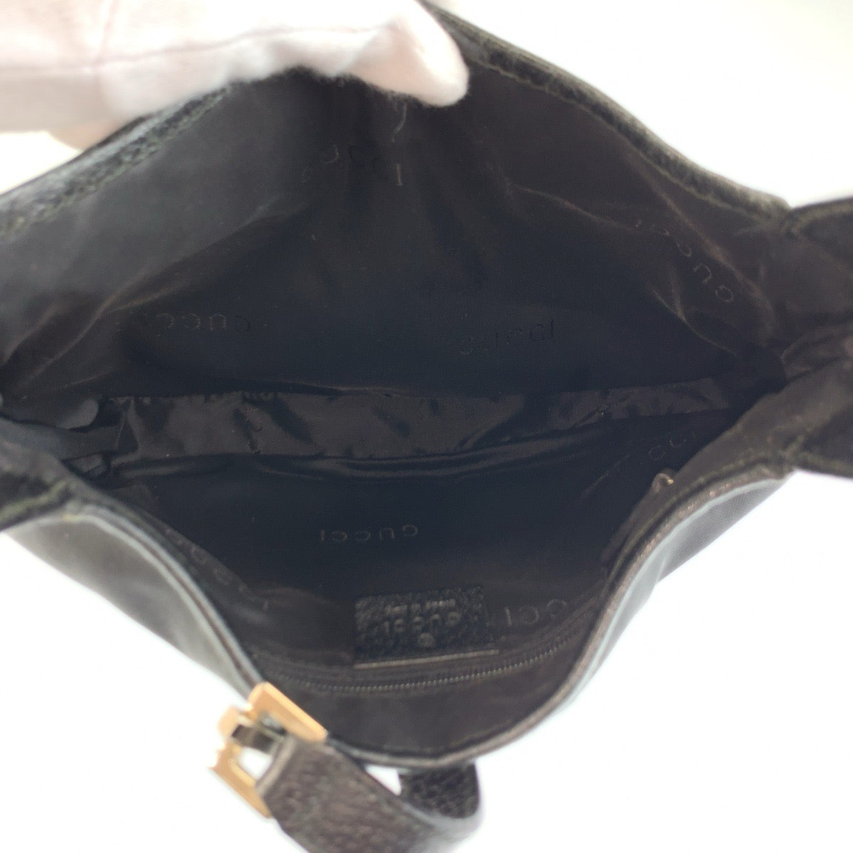 25925
GUCCI グッチ ジャッキー ブラック 黒 シルバー金具 ナイロン / レザー 0013735 ハンドバッグ ショルダーバッグ レディース AB38