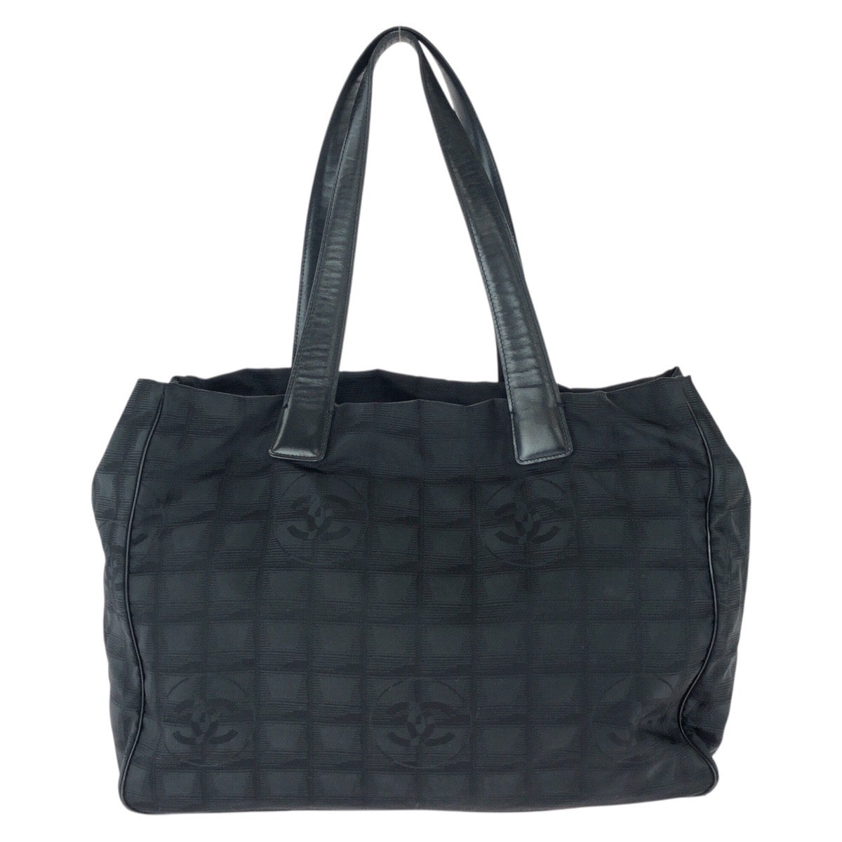 25929
CHANEL シャネル ニュートラベルラインMM ココマーク ブラック 黒 ゴールド金具 ナイロン / レザー トートバッグ ショルダーバッグ レディース B21