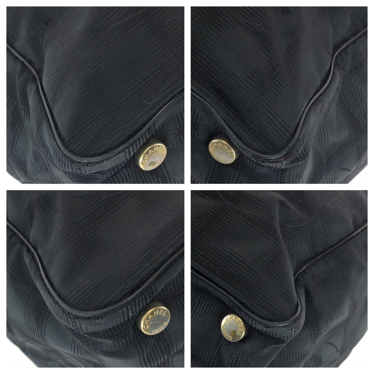 25929
CHANEL シャネル ニュートラベルラインMM ココマーク ブラック 黒 ゴールド金具 ナイロン / レザー トートバッグ ショルダーバッグ レディース B21