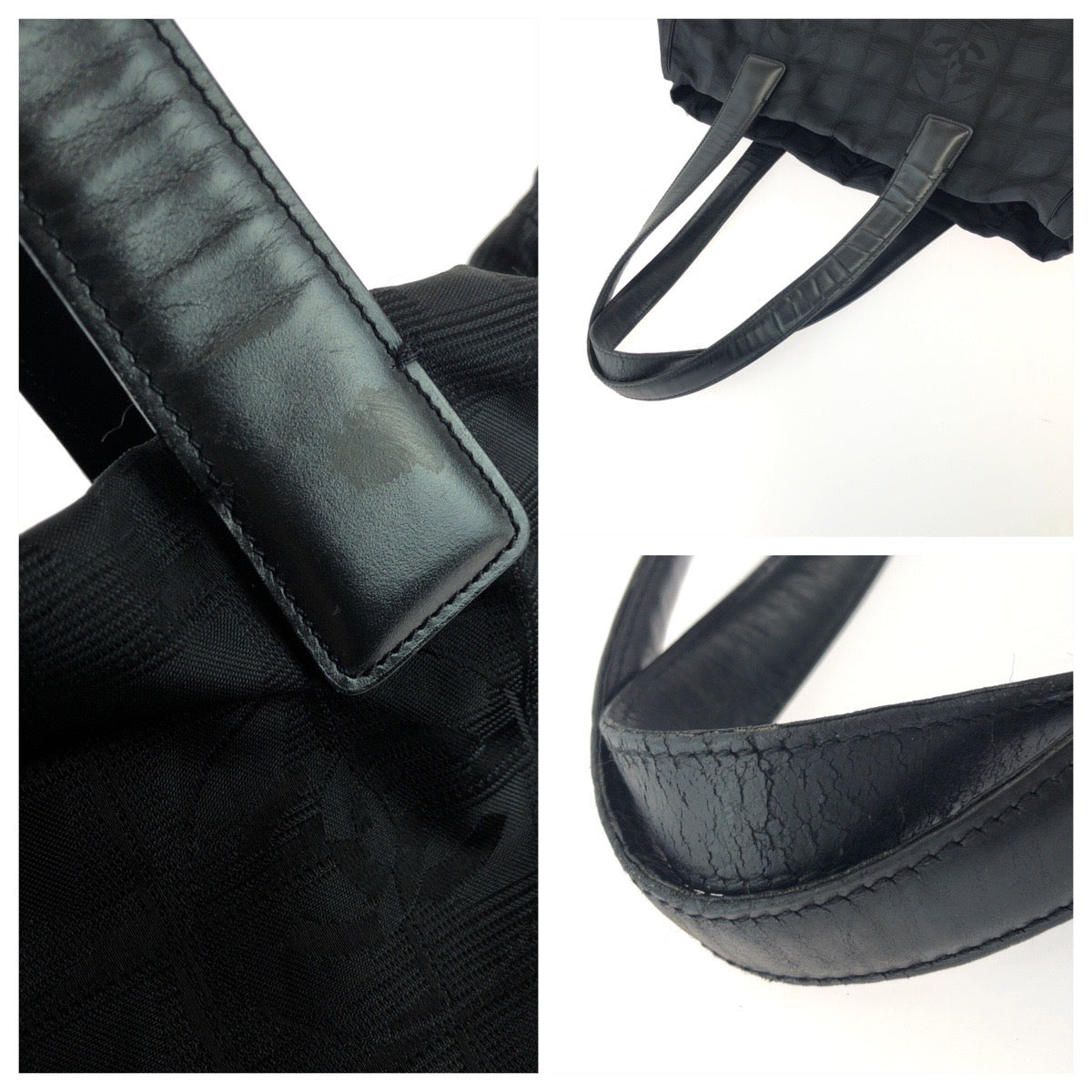 25929
CHANEL シャネル ニュートラベルラインMM ココマーク ブラック 黒 ゴールド金具 ナイロン / レザー トートバッグ ショルダーバッグ レディース B21