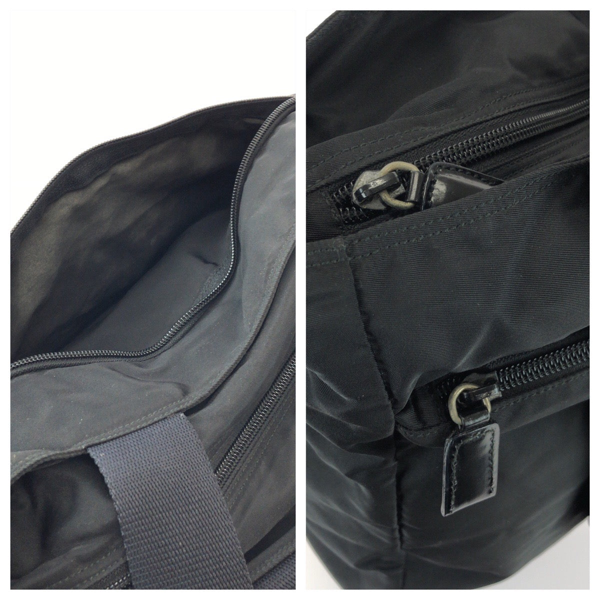 25930
PRADA プラダ テスート 三角ロゴプレート ブラック 黒 シルバー金具 ナイロン トートバッグ ショルダーバッグ レディース ABP35
