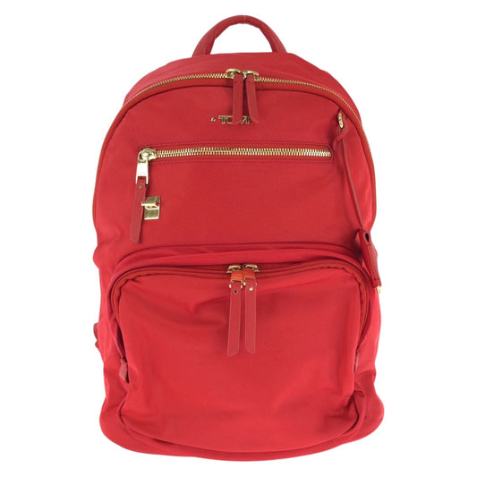 25934
TUMI トゥミ ヴォヤジュール ハーゲン レッド ゴールド金具 ナイロン / レザー 109965 リュックサック バックパック レディース ABP16