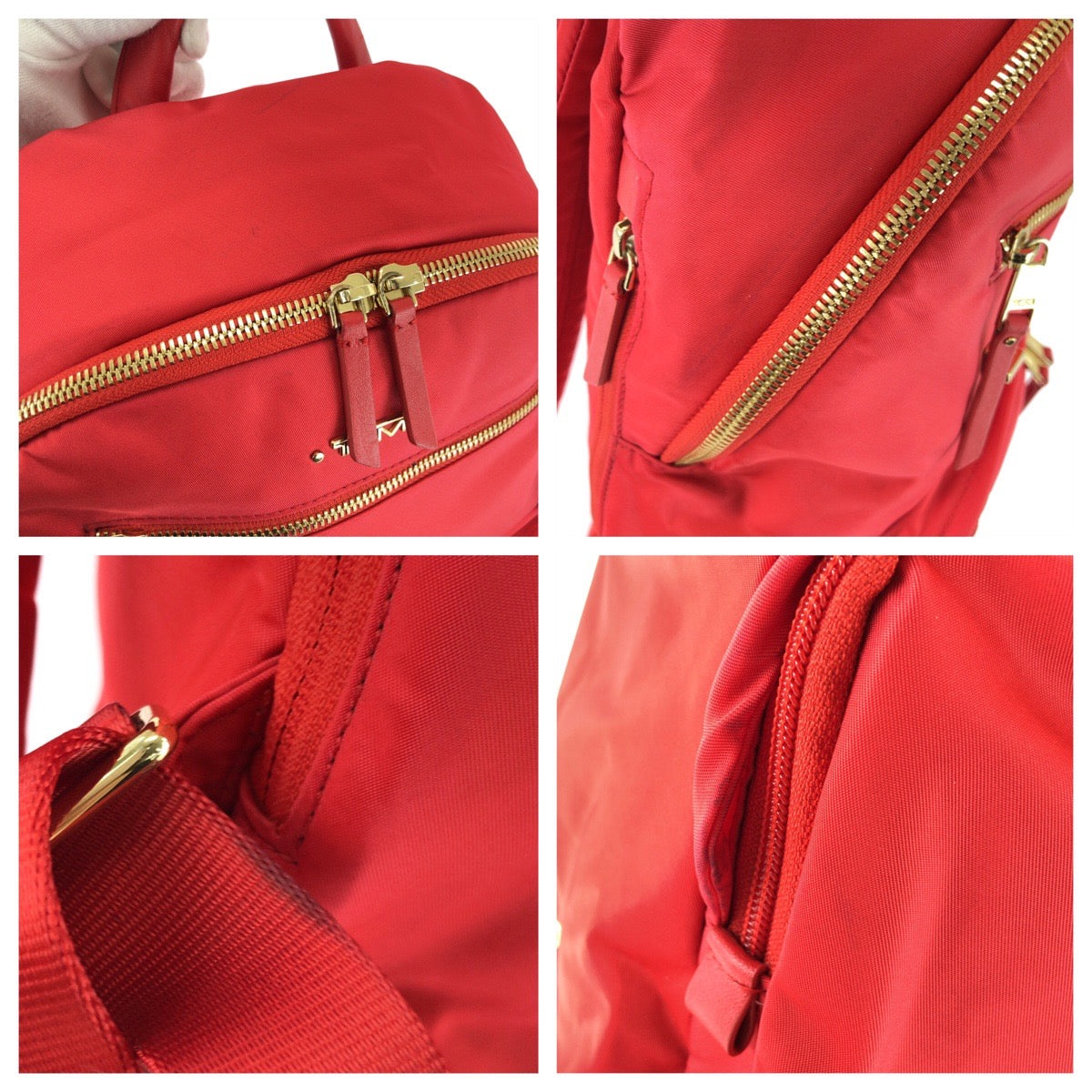 25934
TUMI トゥミ ヴォヤジュール ハーゲン レッド ゴールド金具 ナイロン / レザー 109965 リュックサック バックパック レディース ABP16