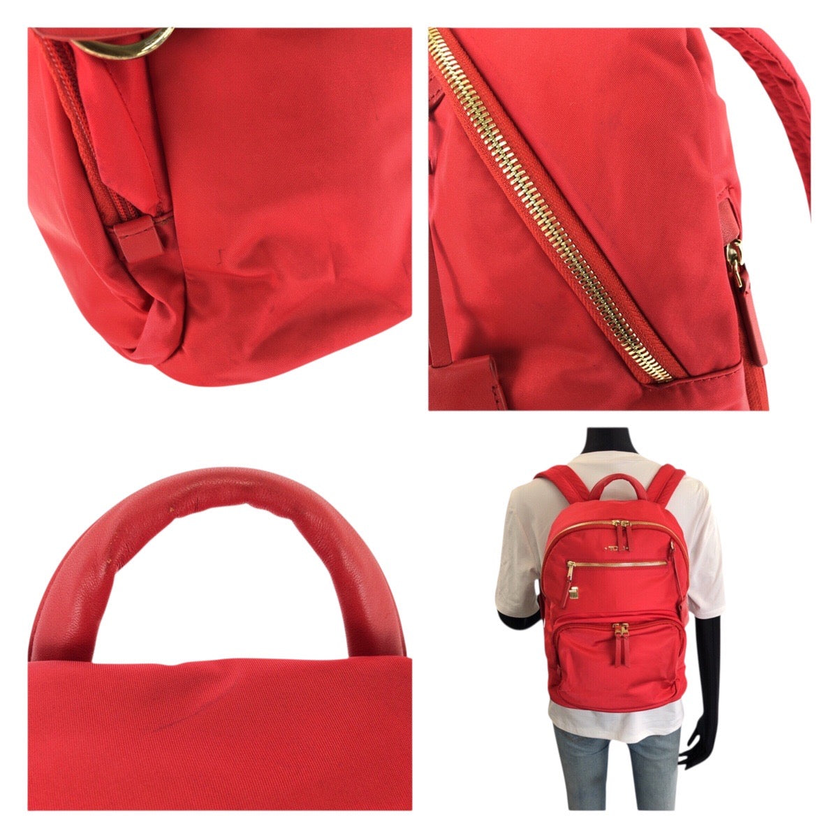 25934
TUMI トゥミ ヴォヤジュール ハーゲン レッド ゴールド金具 ナイロン / レザー 109965 リュックサック バックパック レディース ABP16