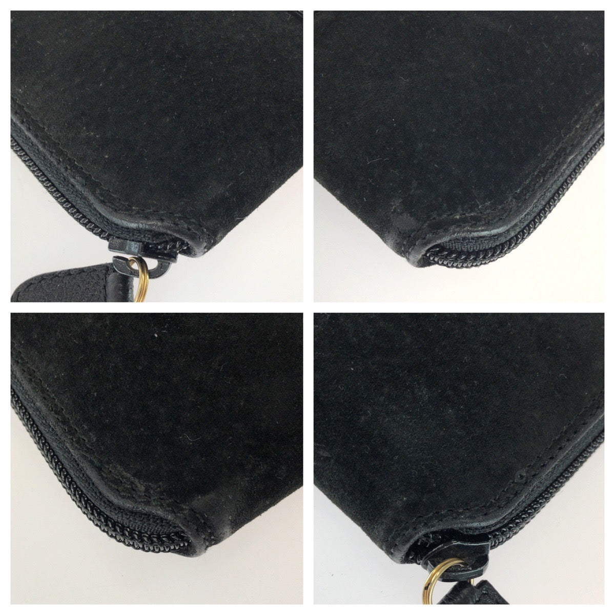 25937
GUCCI グッチ ヴィンテージ バンブー ２way ブラック 黒 ゴールド金具 スウェード / レザー 長財布 ショルダーウォレット レディース AB35
