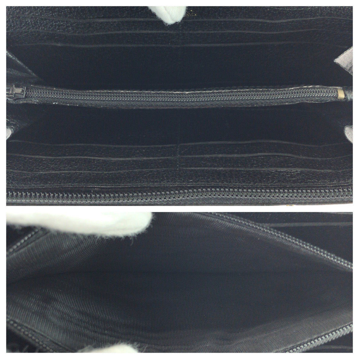25937
GUCCI グッチ ヴィンテージ バンブー ２way ブラック 黒 ゴールド金具 スウェード / レザー 長財布 ショルダーウォレット レディース AB35
