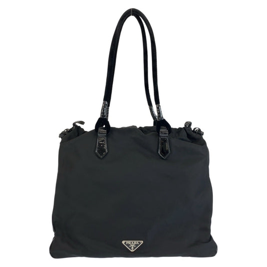 25939
PRADA プラダ テスート 三角ロゴプレート ブラック 黒 シルバー金具 ナイロン トートバッグ ショルダーバッグ レディース ABP38