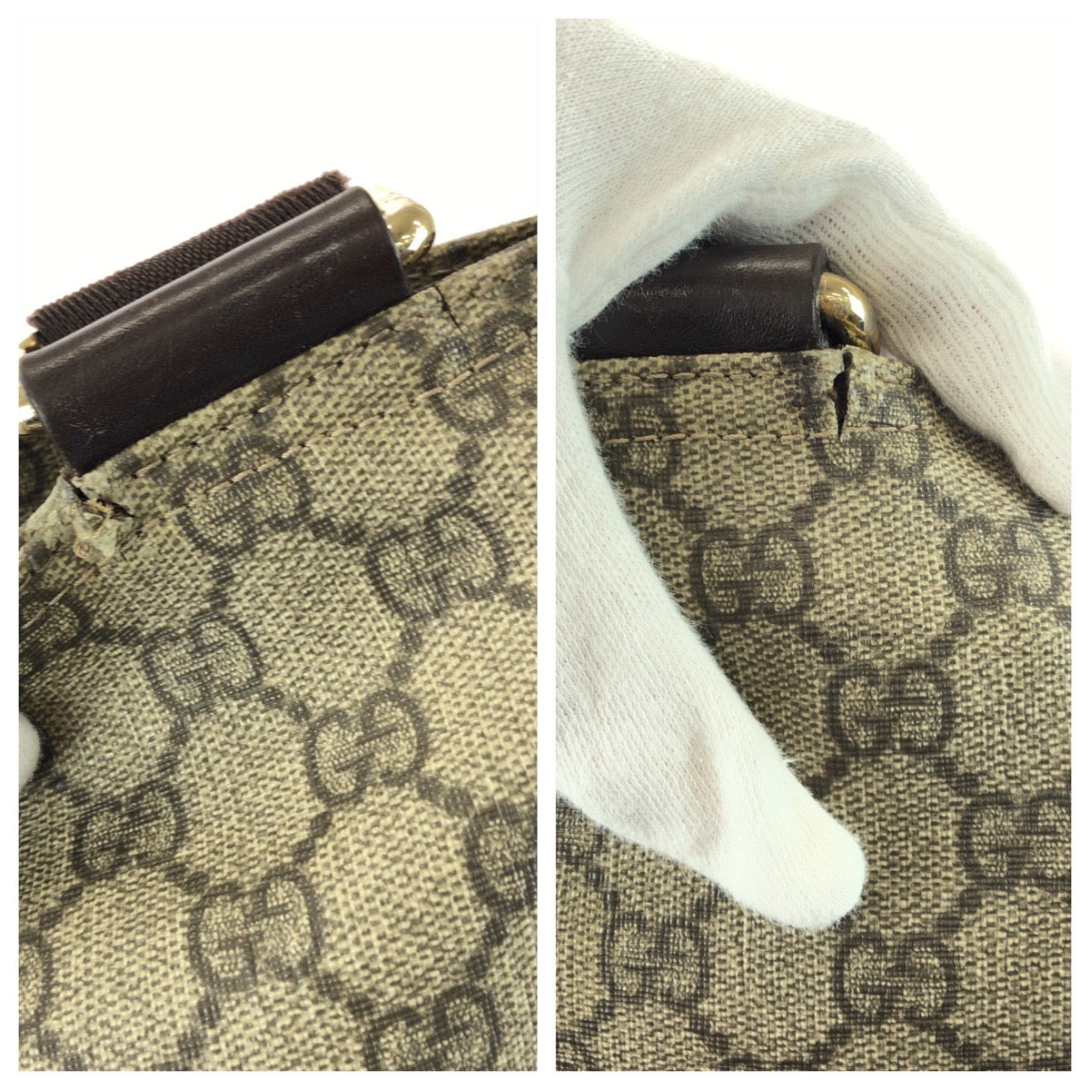 25940
GUCCI グッチ ベージュ ダークブラウン GGスプリームキャンバス 201446 ショルダーバッグ メッセンジャーバッグ レディース ABP35