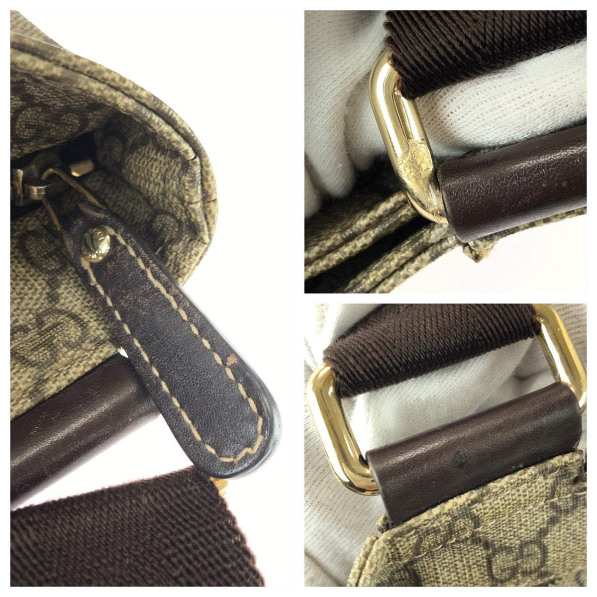 25940
GUCCI グッチ ベージュ ダークブラウン GGスプリームキャンバス 201446 ショルダーバッグ メッセンジャーバッグ レディース ABP35