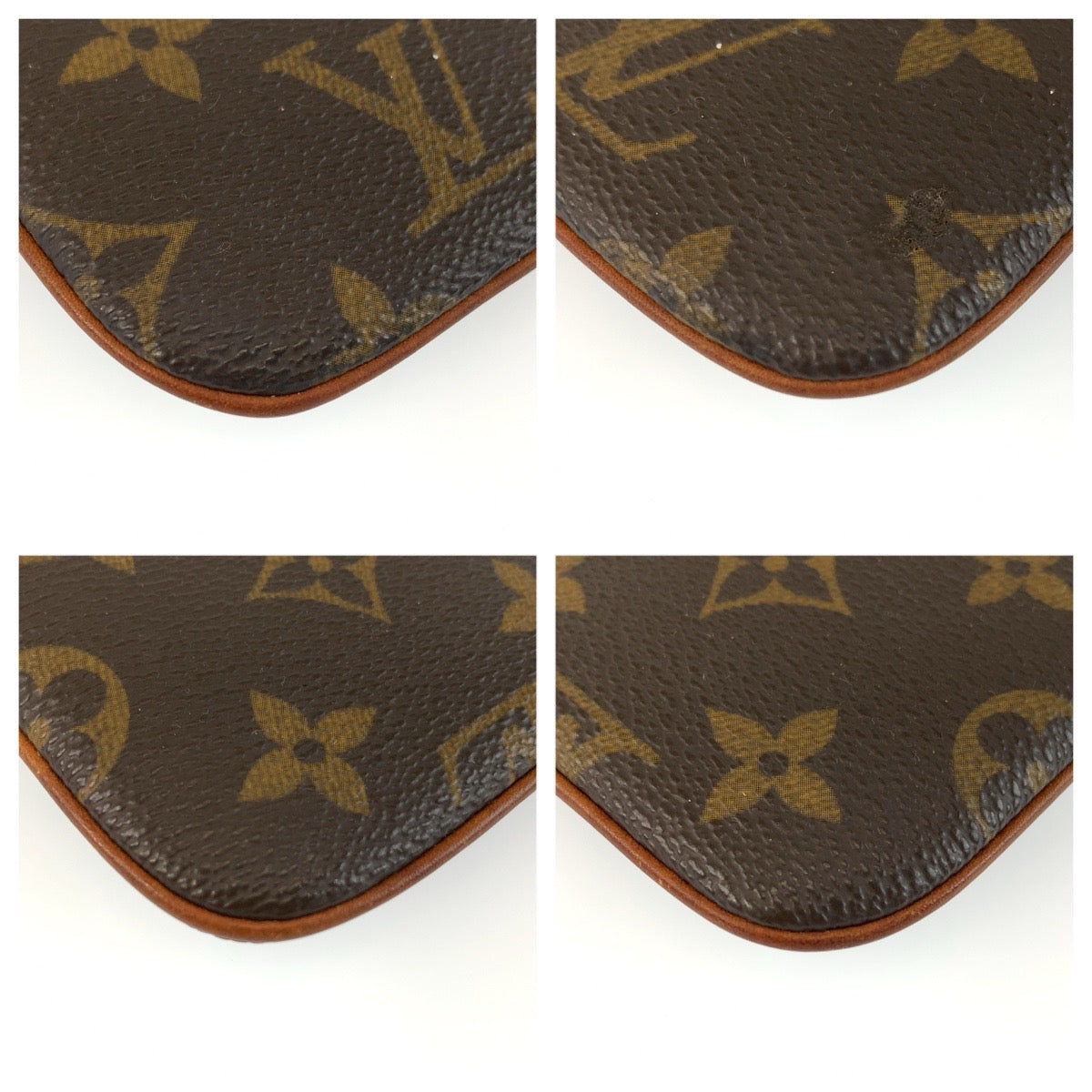 25948
LOUIS VUITTON ルイヴィトン モノグラム エテュイ テレフォンヌMM ブラウン ゴールド金具 PVC M66546 小物入れ マルチケース レディース ABP35
