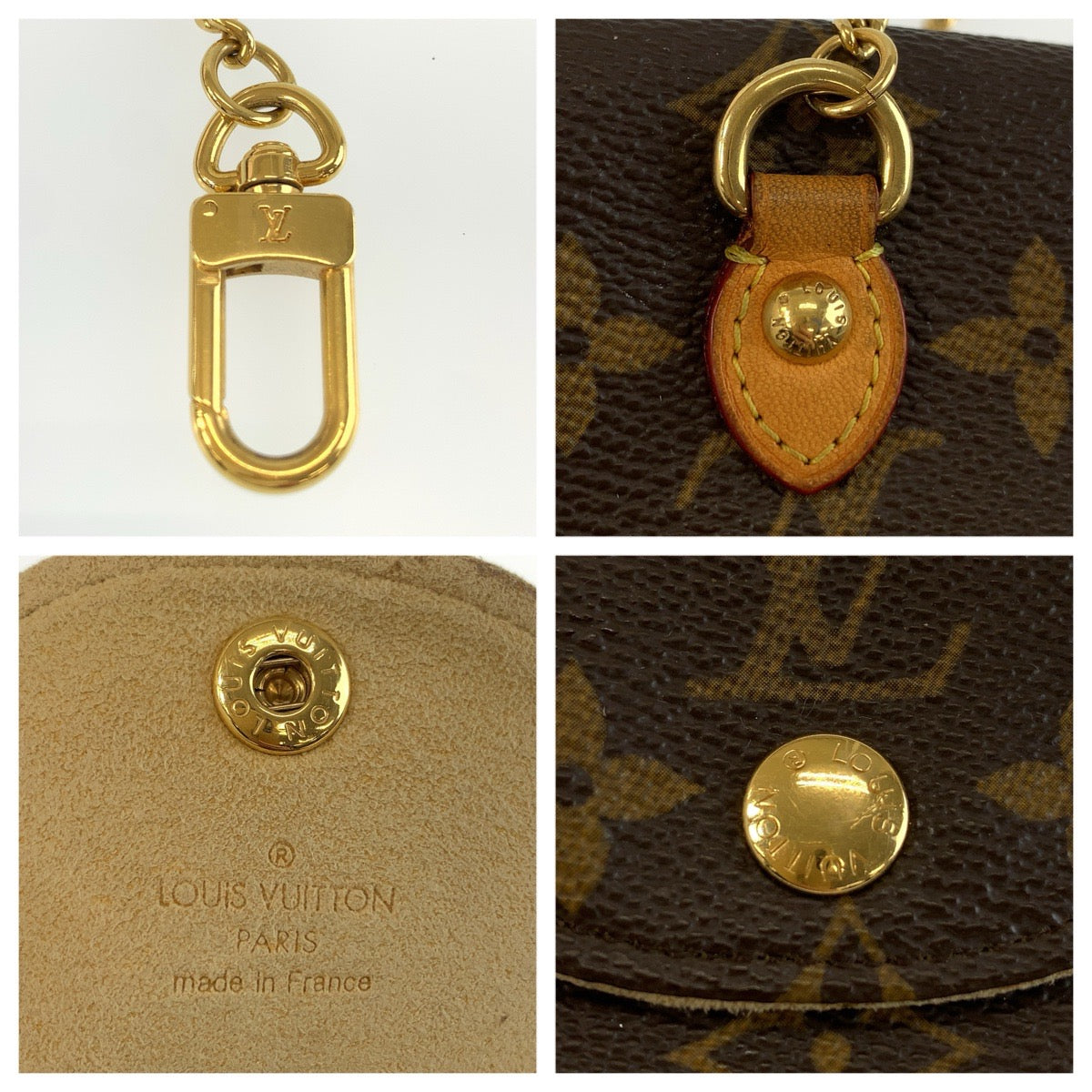 25948
LOUIS VUITTON ルイヴィトン モノグラム エテュイ テレフォンヌMM ブラウン ゴールド金具 PVC M66546 小物入れ マルチケース レディース ABP35