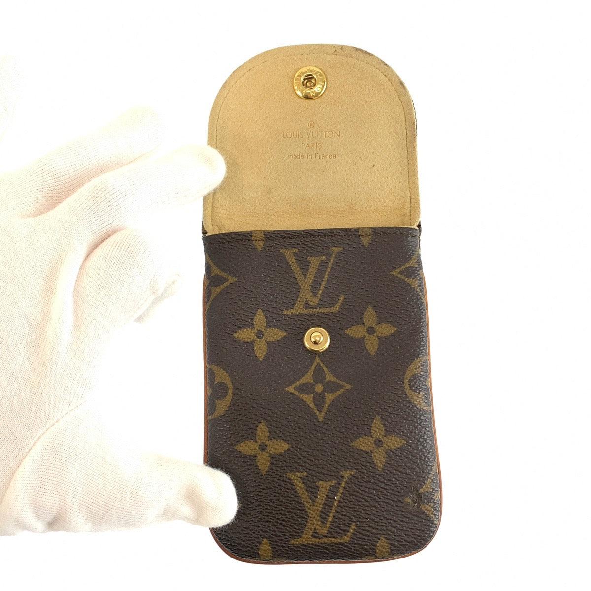 25948
LOUIS VUITTON ルイヴィトン モノグラム エテュイ テレフォンヌMM ブラウン ゴールド金具 PVC M66546 小物入れ マルチケース レディース ABP35
