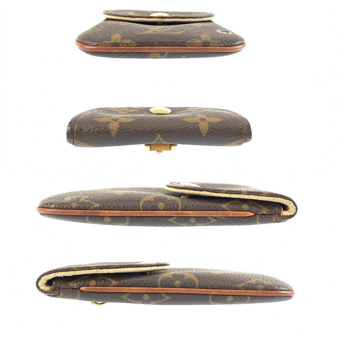 25948
LOUIS VUITTON ルイヴィトン モノグラム エテュイ テレフォンヌMM ブラウン ゴールド金具 PVC M66546 小物入れ マルチケース レディース ABP35