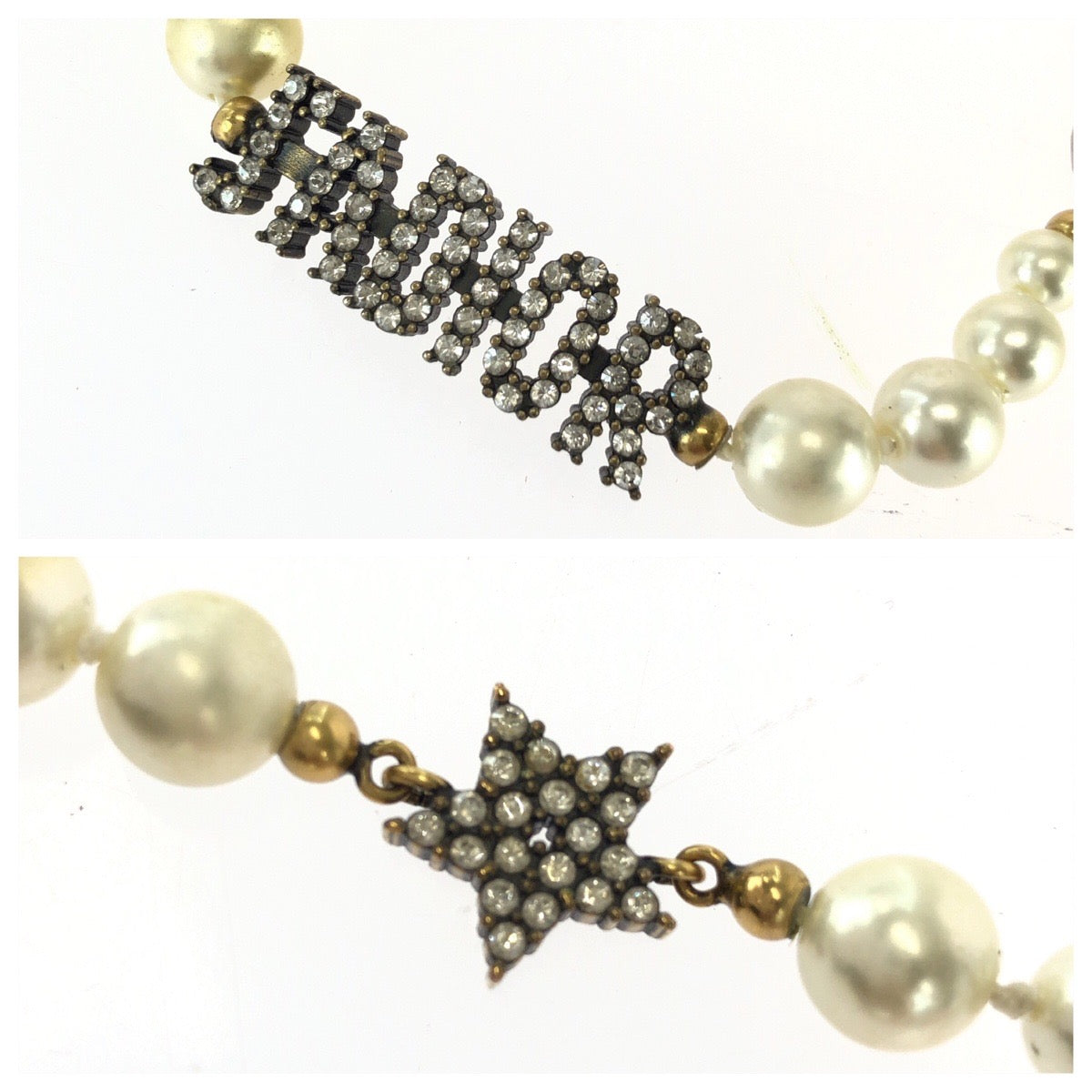 25950
Dior ディオール J'Adior フェイクパール ラインストーン ホワイト ゴールド金具 メタル チョーカー レディース ABP24