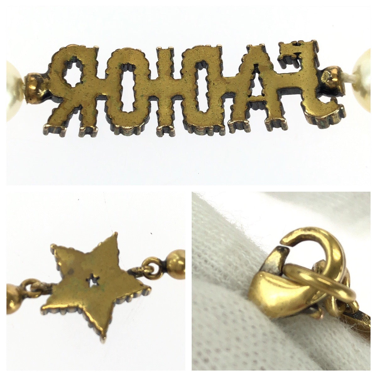 25950
Dior ディオール J'Adior フェイクパール ラインストーン ホワイト ゴールド金具 メタル チョーカー レディース ABP24