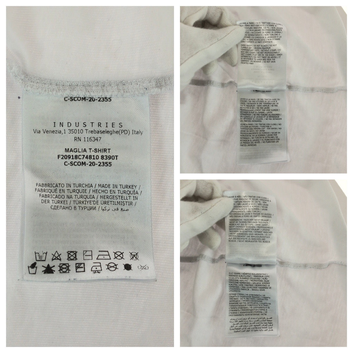 25955
MONCLER モンクレール アウトライン MAGLIA T-SHIRT サイズXXL ホワイト コットン F20918C74810 8390T 半袖Ｔシャツ カットソー メンズ AB160