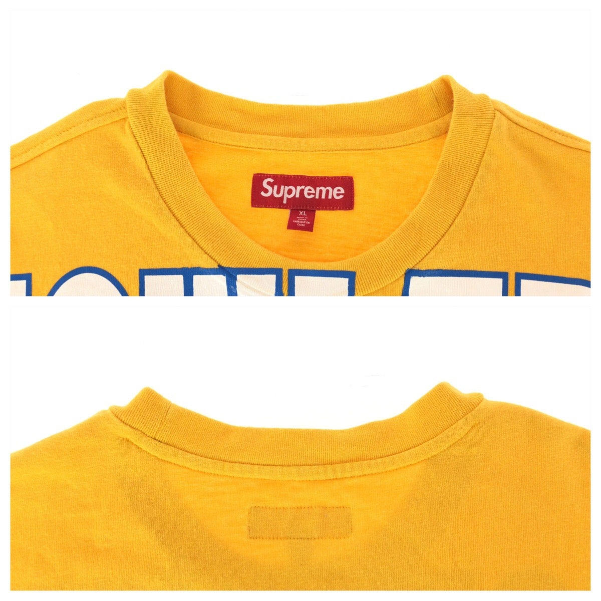 25957
Supreme シュプリーム Overprint Knowledge S/S Top サイズXL イエロー ホワイト ブルー コットン SUP-SS24-123 半袖Ｔシャツ カットソー メンズ ABP120