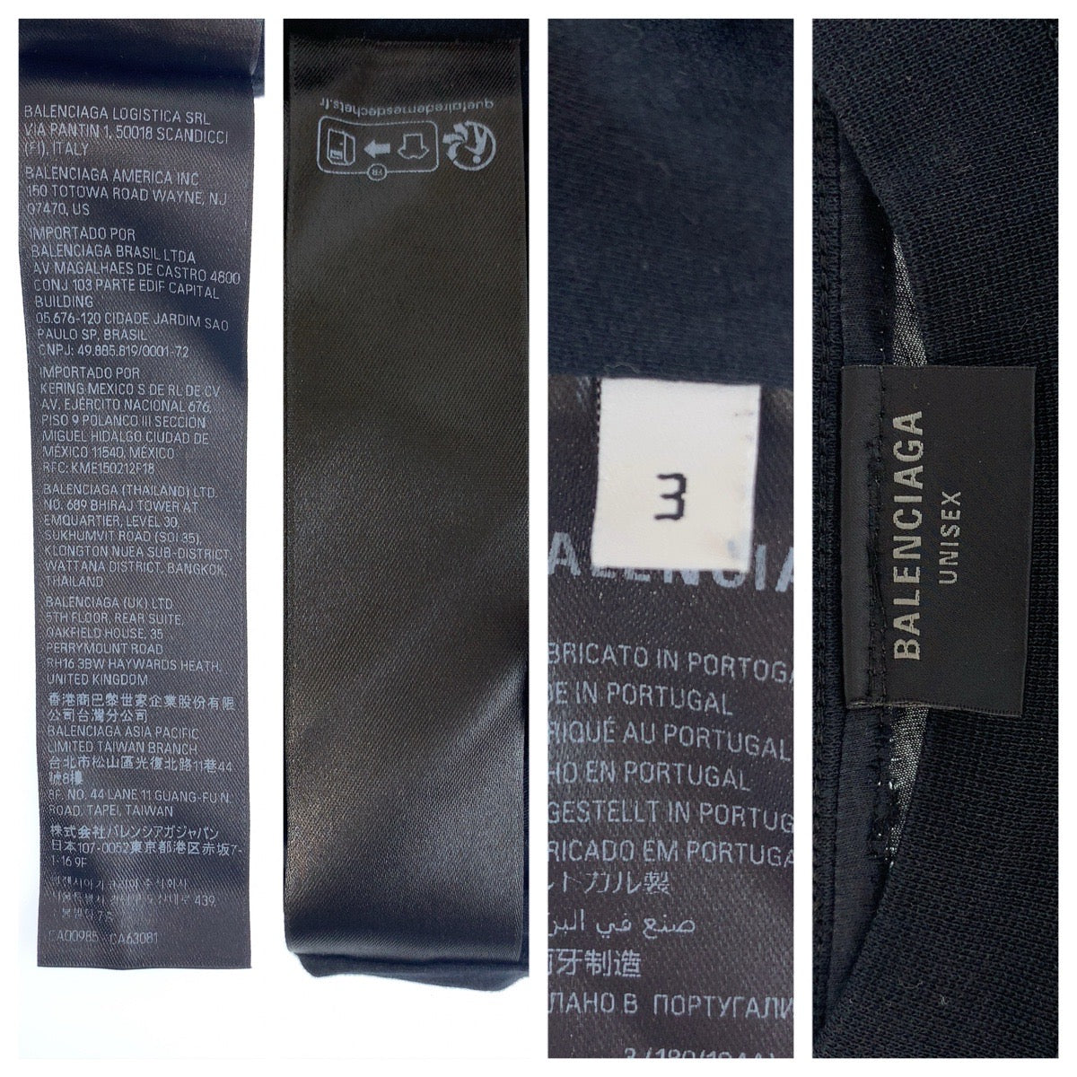 25958
BALENCIAGA バレンシアガ サイズ3 ブラック 黒 コットン 半袖Ｔシャツ メンズ B600
