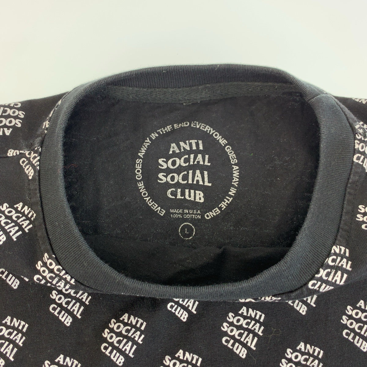 25959
ANTI SOCIAL SOCIAL CLUB アンチソーシャルソーシャルクラブ サイズL ブラック 黒 コットン 半袖Tシャツ クルーネック メンズ AB60