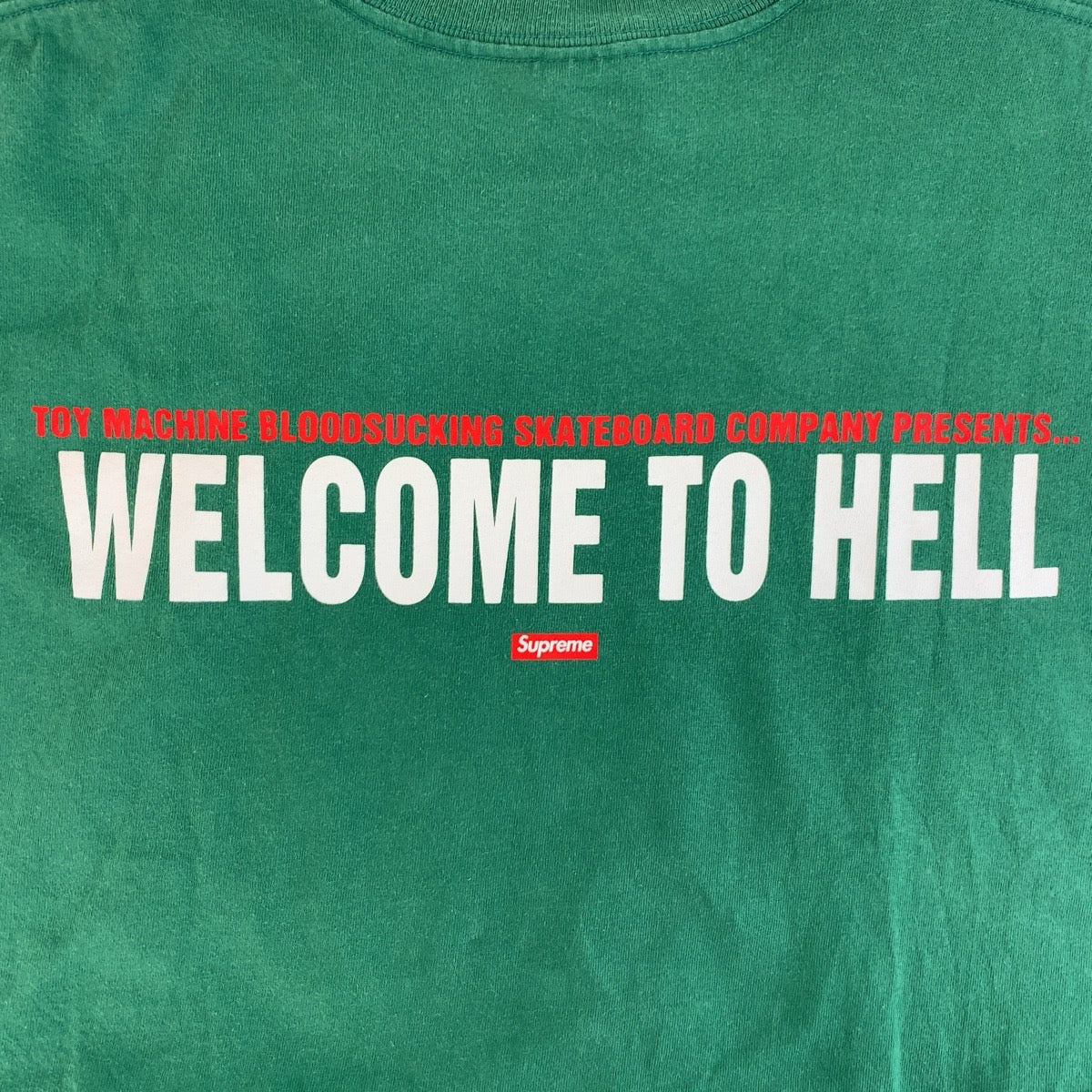 25961
Supreme シュプリーム Welcome To Hell サイズXL グリーン コットン 半袖Ｔシャツ クルーネック メンズ AB60