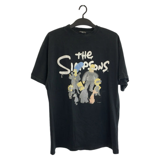 25963
BALENCIAGA バレンシアガ シンプソンズ サイズL ブラック 黒 コットン 半袖Tシャツ クルーネック メンズ ABP420