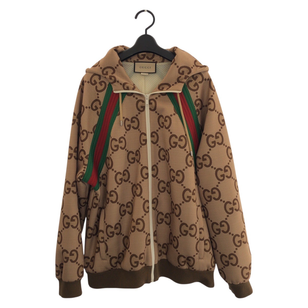 25964
GUCCI グッチ シェリーライン ジャンボGG サイズL ベージュ ブラウン ポリエステル 713974 ジャケット トラックジャケット メンズ ABP1800