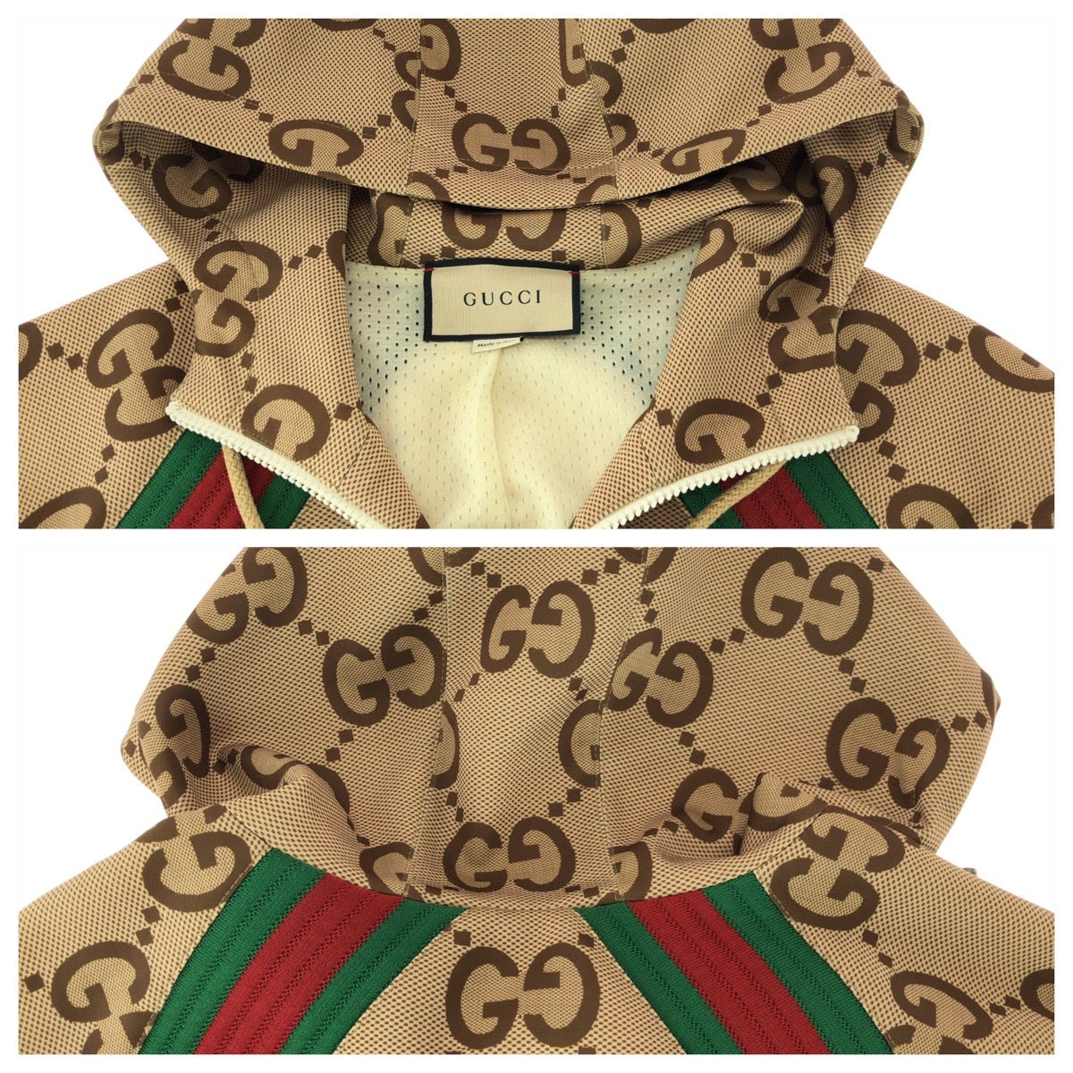 25964
GUCCI グッチ シェリーライン ジャンボGG サイズL ベージュ ブラウン ポリエステル 713974 ジャケット トラックジャケット メンズ ABP1800