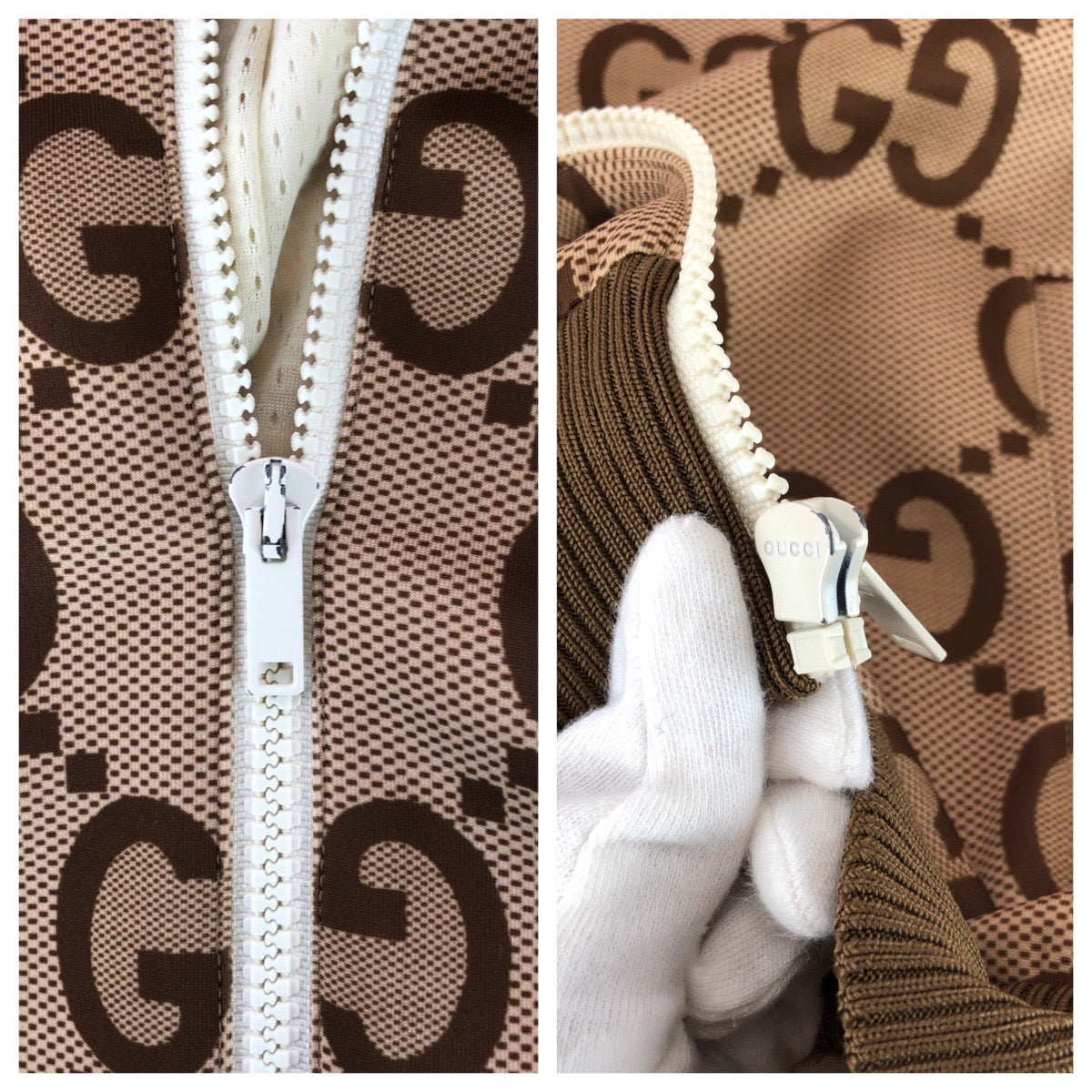 25964
GUCCI グッチ シェリーライン ジャンボGG サイズL ベージュ ブラウン ポリエステル 713974 ジャケット トラックジャケット メンズ ABP1800