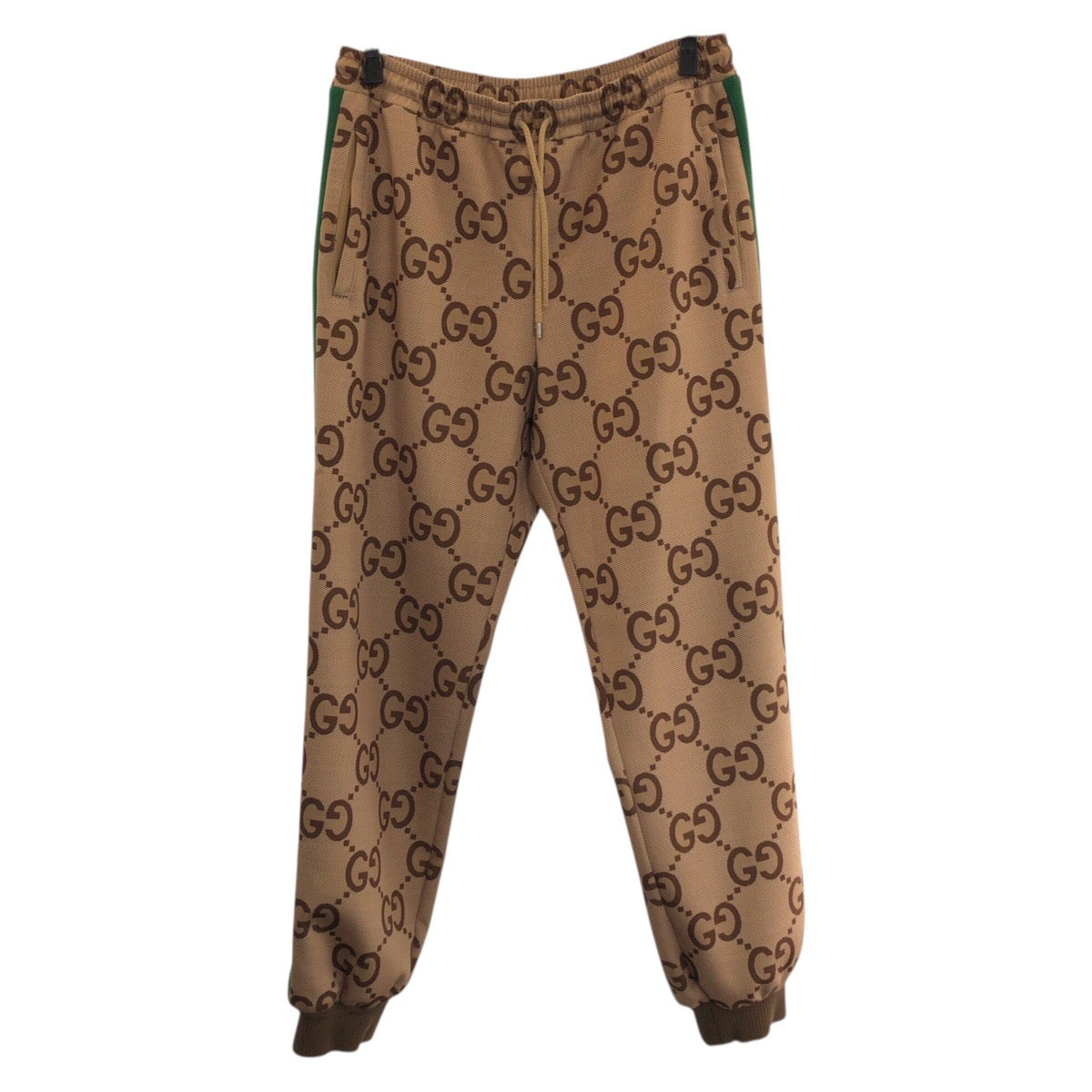 25965
GUCCI グッチ シェリーライン ジャンボGG サイズM ベージュ ブラウン ポリエステル ボトムス トラックパンツ 715192刻印 メンズ ABP1100
