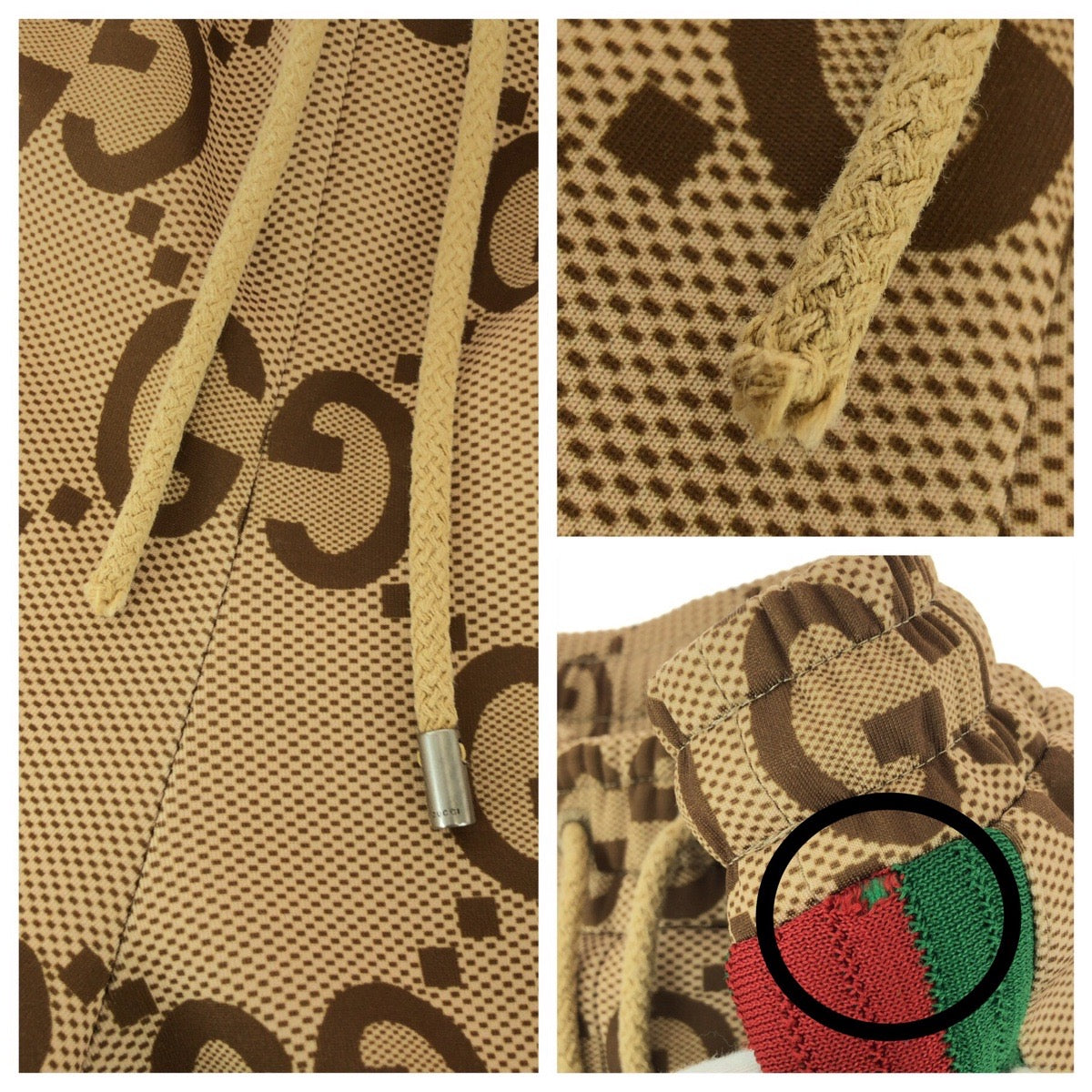 25965
GUCCI グッチ シェリーライン ジャンボGG サイズM ベージュ ブラウン ポリエステル ボトムス トラックパンツ 715192刻印 メンズ ABP1100