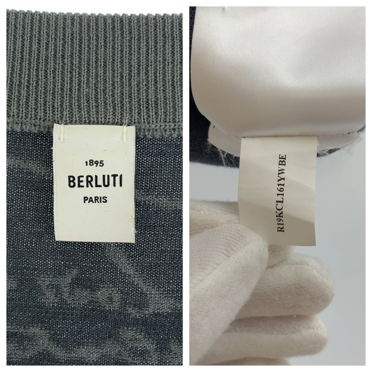 25967
Berluti ベルルッティ カリグラフィ スクリット サイズXL グレー ウール カーディガン メンズ A650
