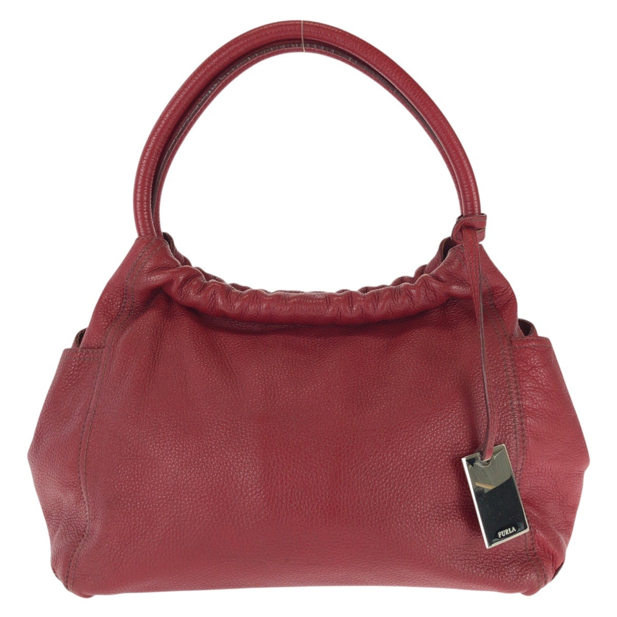 25970
Furla フルラ レッド シルバー金具 レザー トートバッグ ショルダーバッグ レディース AB3