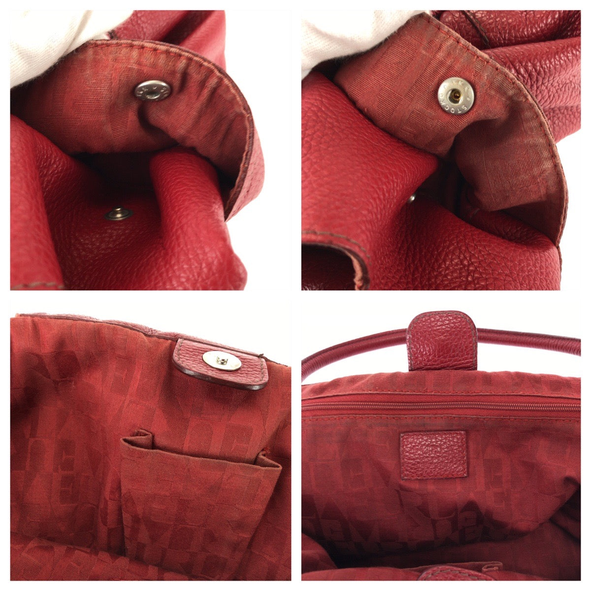 25970
Furla フルラ レッド シルバー金具 レザー トートバッグ ショルダーバッグ レディース AB3