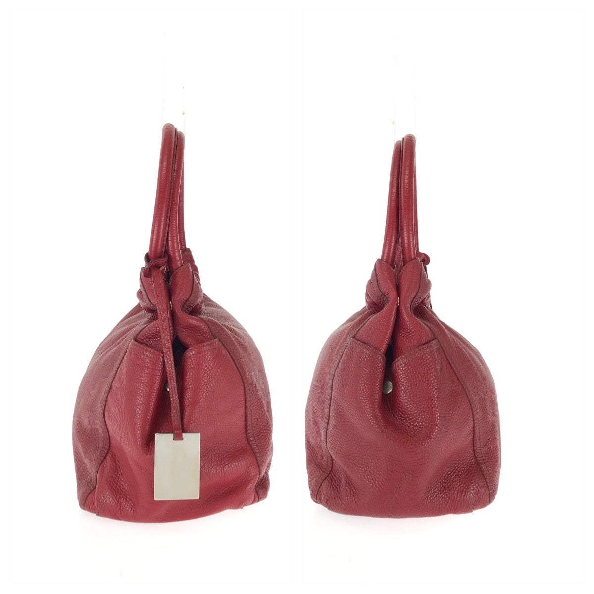 25970
Furla フルラ レッド シルバー金具 レザー トートバッグ ショルダーバッグ レディース AB3