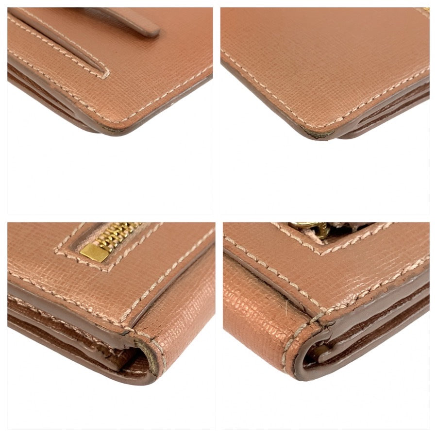 25971
Furla フルラ ピンク ゴールド金具 レザー 長財布 ロングウォレット レディース AB2