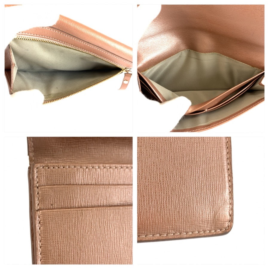 25971
Furla フルラ ピンク ゴールド金具 レザー 長財布 ロングウォレット レディース AB2