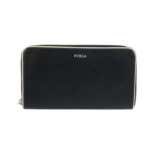 25973
Furla フルラ ブラック 黒 シルバー金具 レザー 長財布 ロングウォレット レディース A4