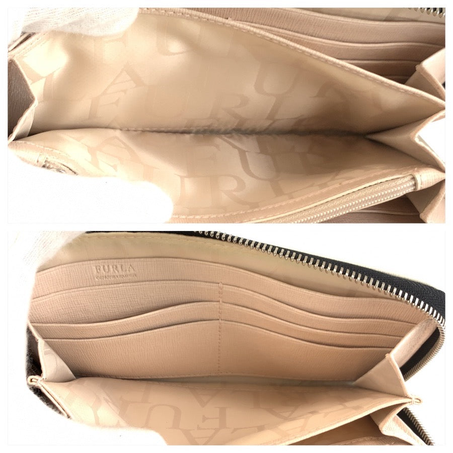 25973
Furla フルラ ブラック 黒 シルバー金具 レザー 長財布 ロングウォレット レディース A4