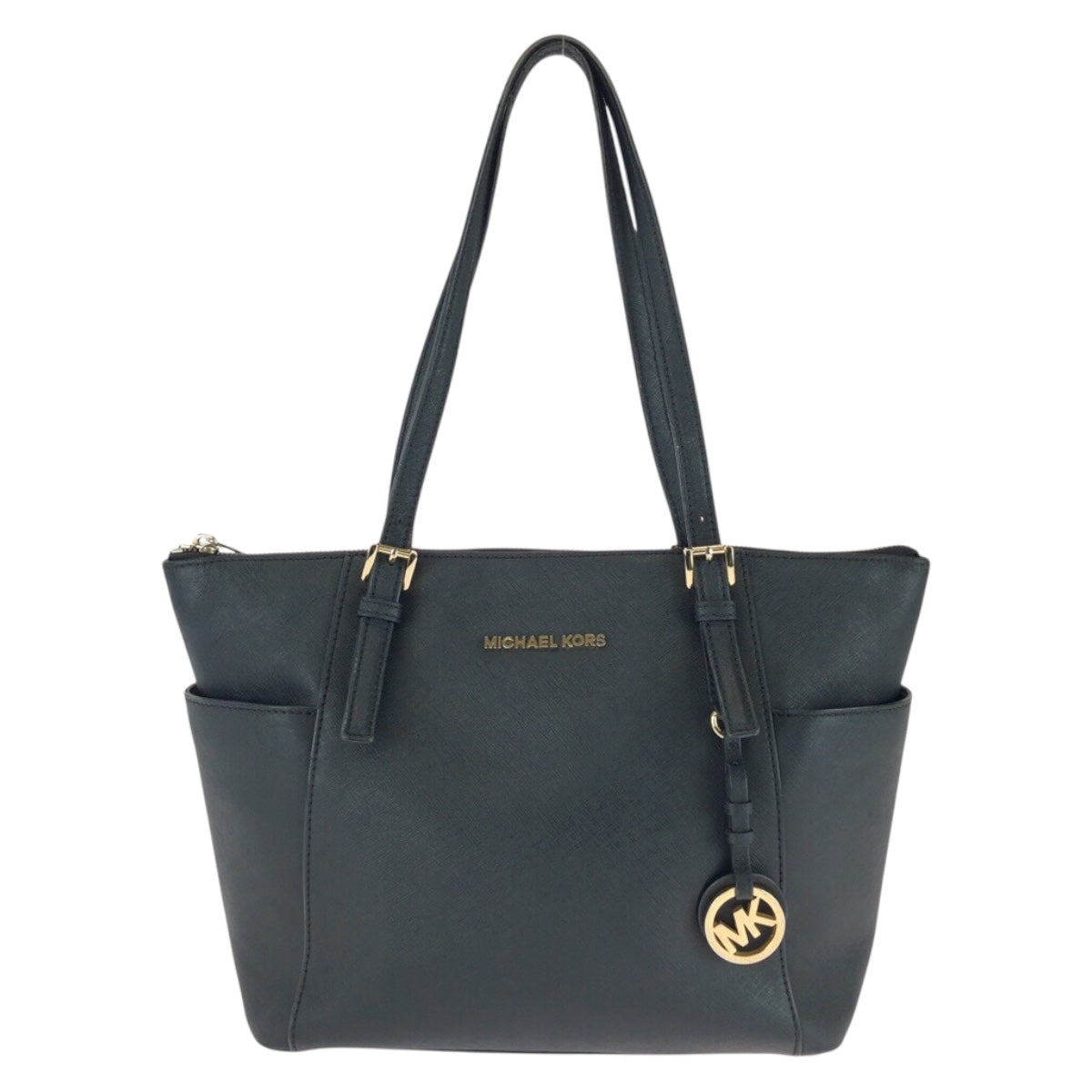 25980
Michael Kors マイケルコース セカンドライン JET SET ITEM EW TZ TOTE ダークネイビー ゴールド金具 レザー 30F2GTTT8L トートバッグ ショルダーバッグ レディース AB3