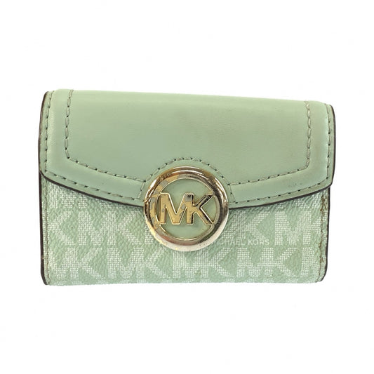 25984
Michael Kors マイケルコース グリーン ミントグリーン ゴールド金具 レザー キーケース レディース AB2