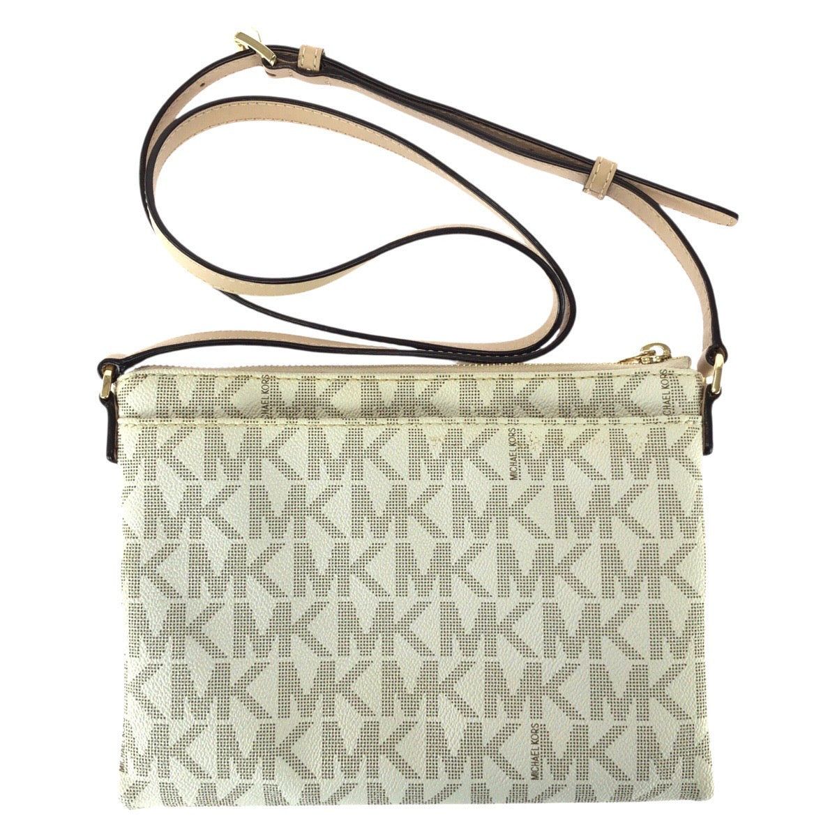 25985
Michael Kors マイケルコース JET SET ITEM MKロゴ ホワイト ゴールド金具 PVC 35T6GFTC7B ショルダーバッグ レディース ABP9