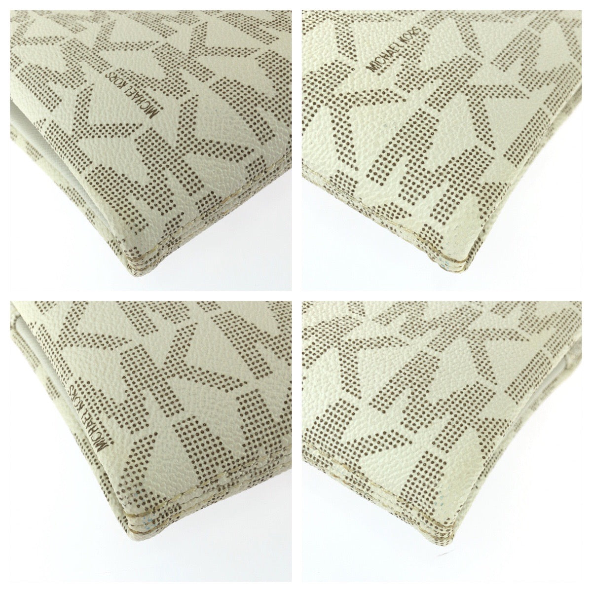 25985
Michael Kors マイケルコース JET SET ITEM MKロゴ ホワイト ゴールド金具 PVC 35T6GFTC7B ショルダーバッグ レディース ABP9