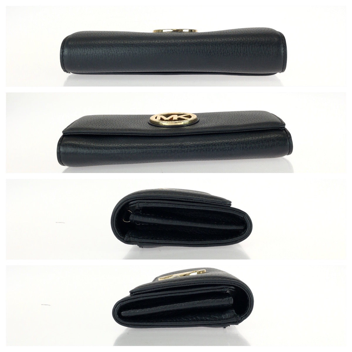 25989
Michael Kors マイケルコース FULTON MKロゴ ブラック 黒 ゴールド金具 レザー 35F0GFTE1L 長財布 ロングウォレット レディース ABP5